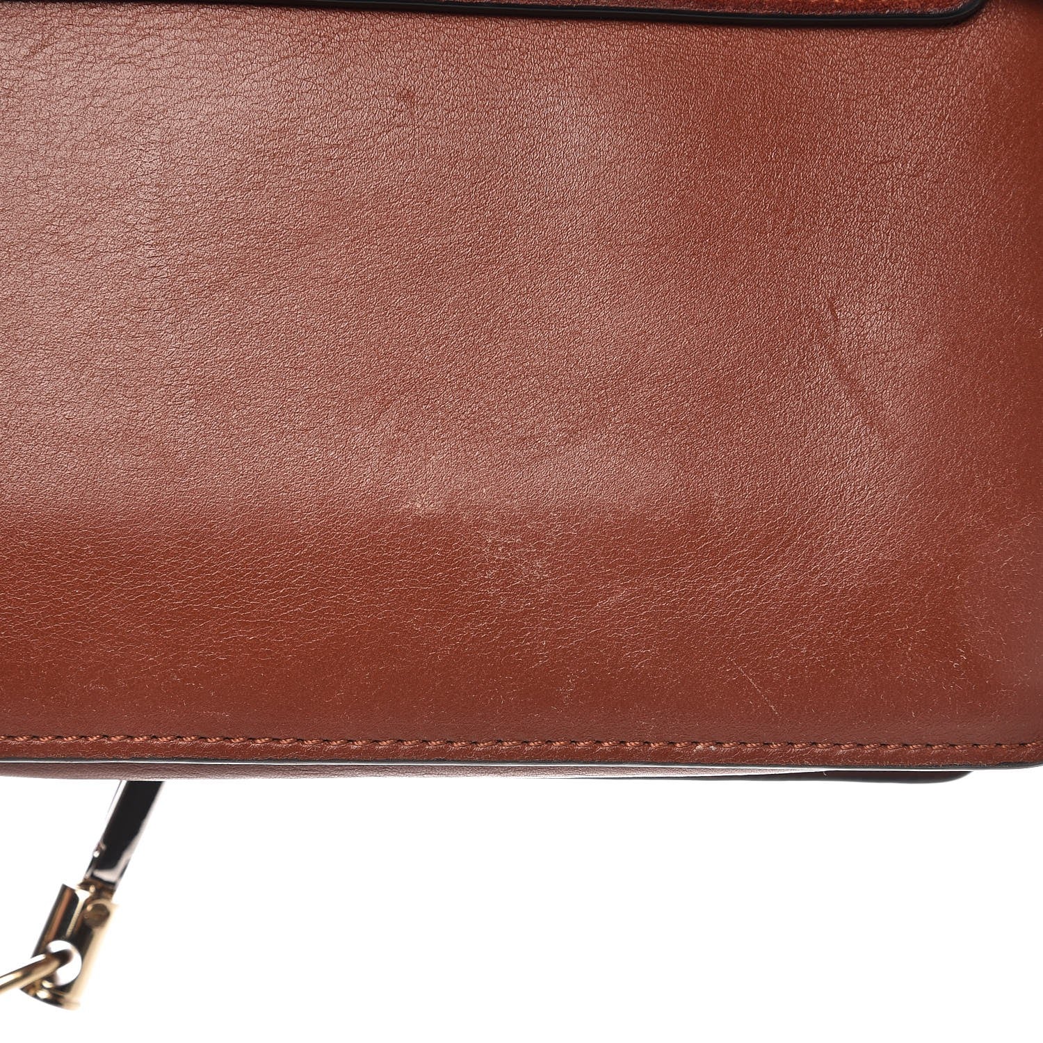 Chloe Suede Calfskin Small Faye Shoulder Bag Saffron Red 11 of 11