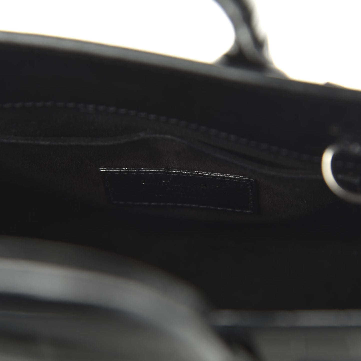 Calfskin Crocodile Embossed Nano Sac De Jour Black