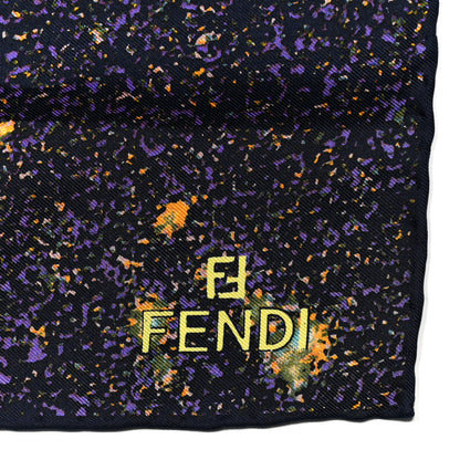 Fendi Silk Galaxy Foulard Scarf Navy 3 of 3