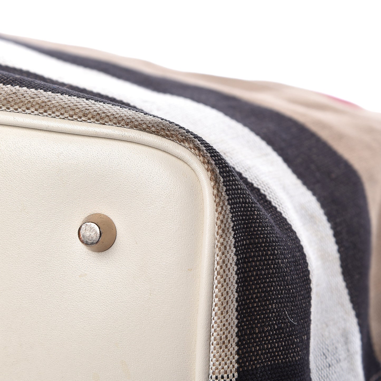 Canvas Mega Check Medium Ashby Hobo White
