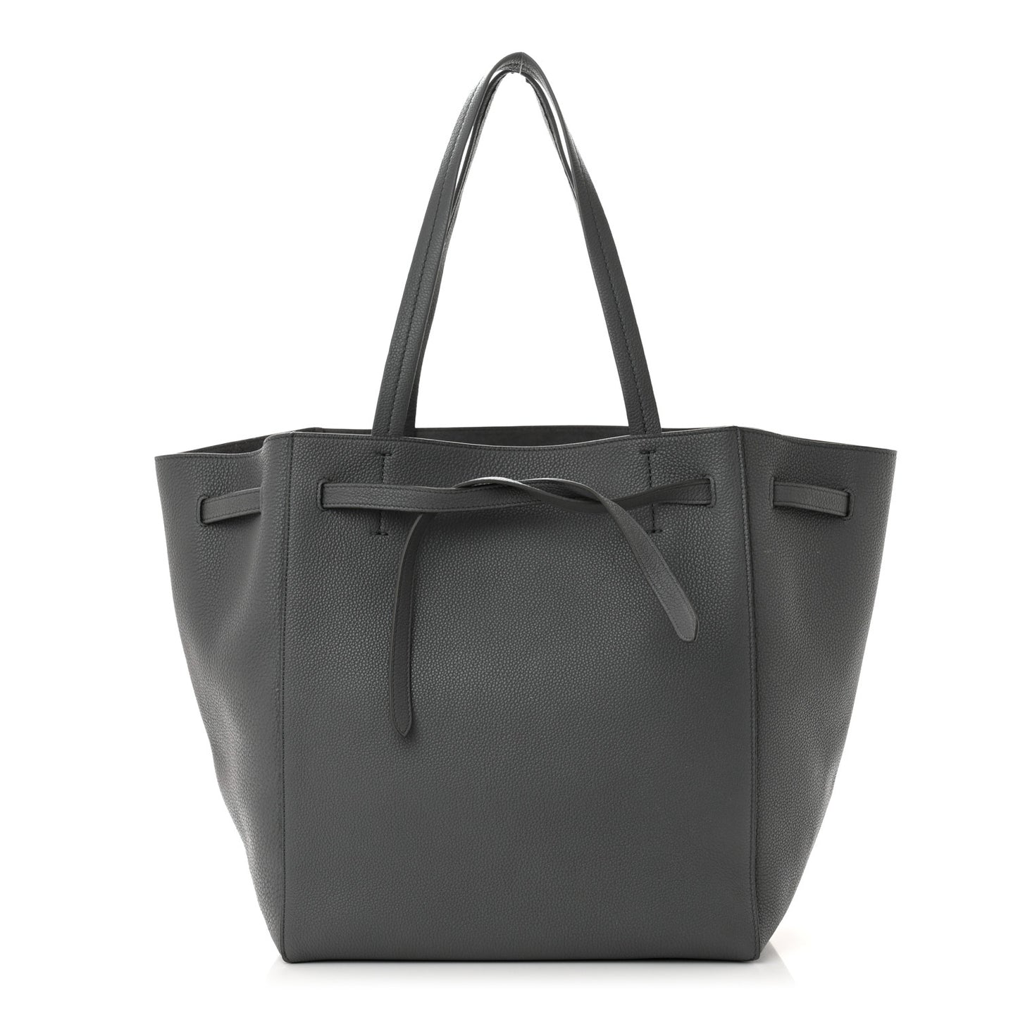 Soft Grained Calfskin Small Belt Cabas Phantom Grey