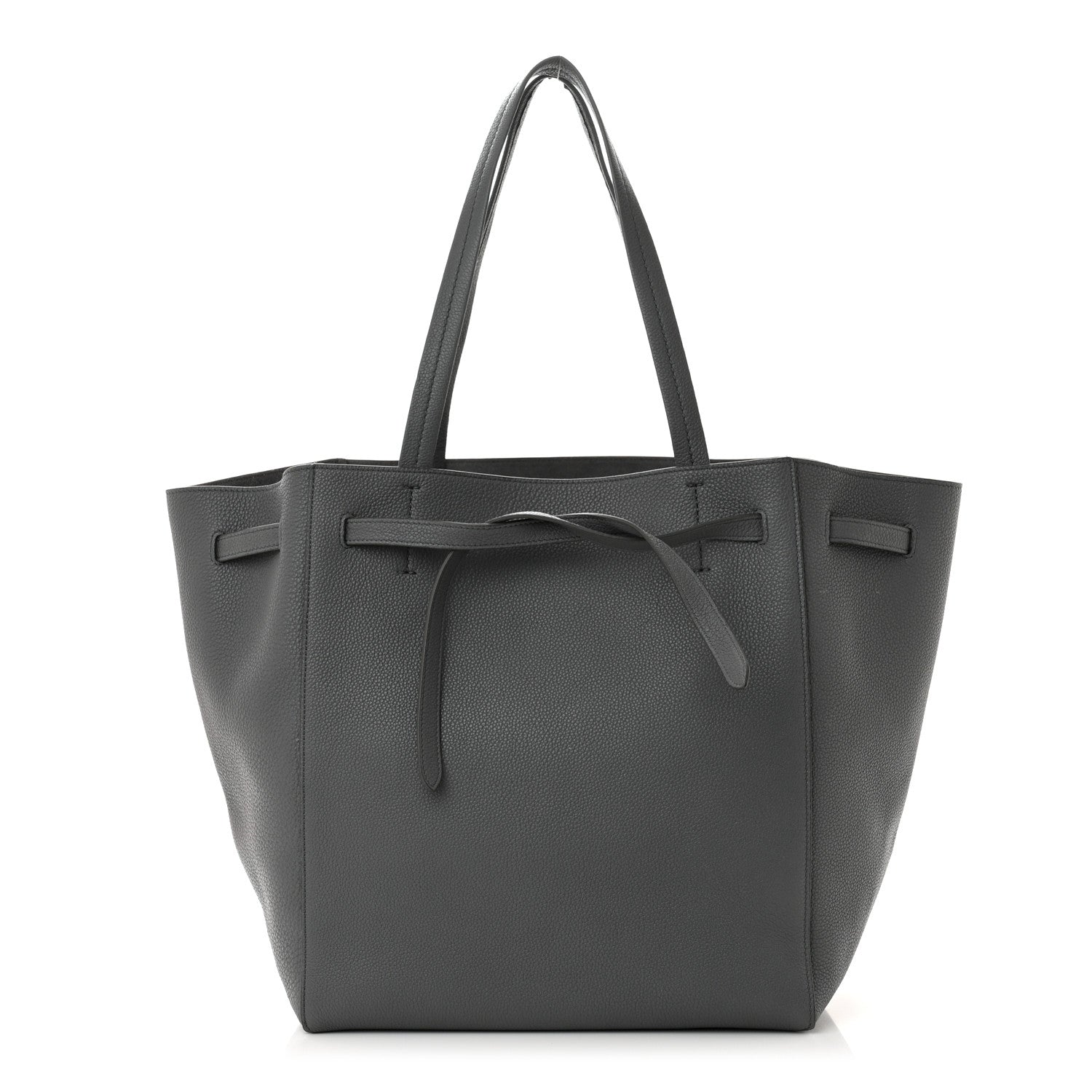 Celine Soft Grained Calfskin Small Belt Cabas Phantom Grey 1 of 10