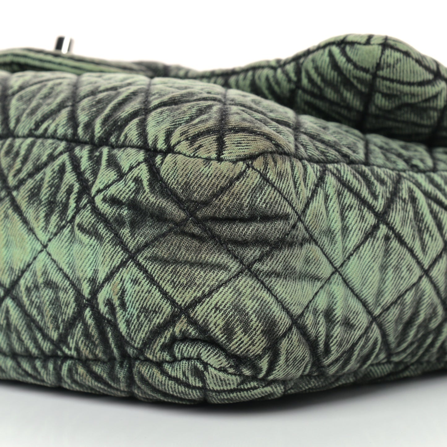 Denim Quilted Denimpression Flap Green Black