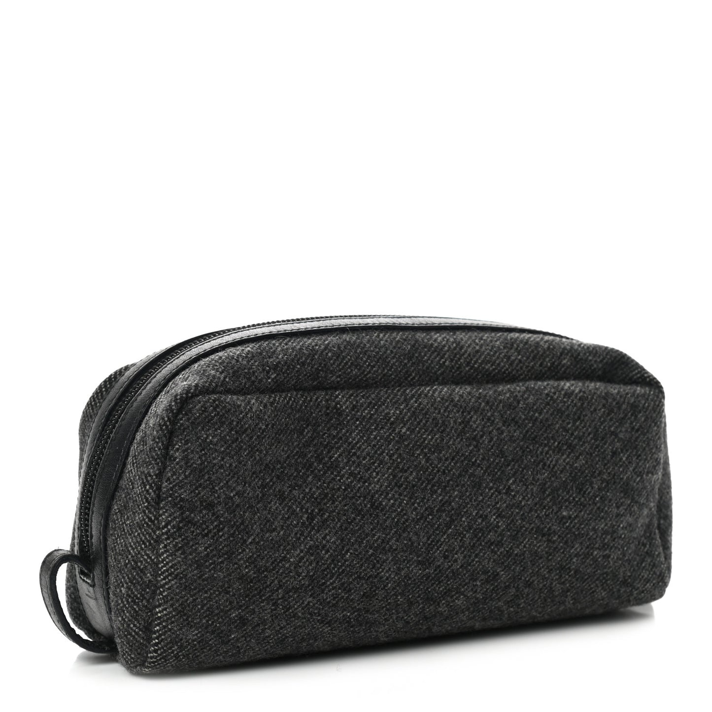 Wool Cosmetic Pouch Grey