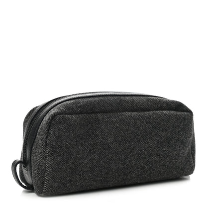 Prada Wool Cosmetic Pouch Grey 3 of 9