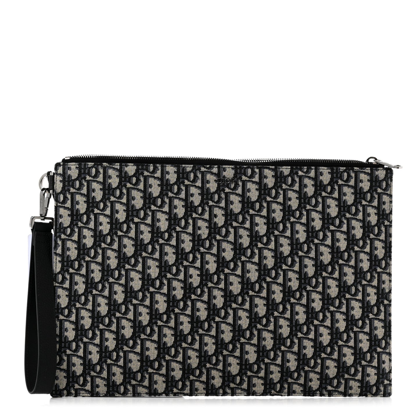 Oblique A4 Flat Pouch Clutch Blue