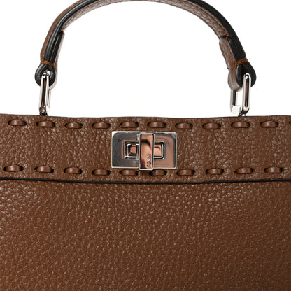 Fendi Cuoio Romano Selleria Petite Peekaboo I SEE U Iconic Satchel Fettuccia 7 of 10