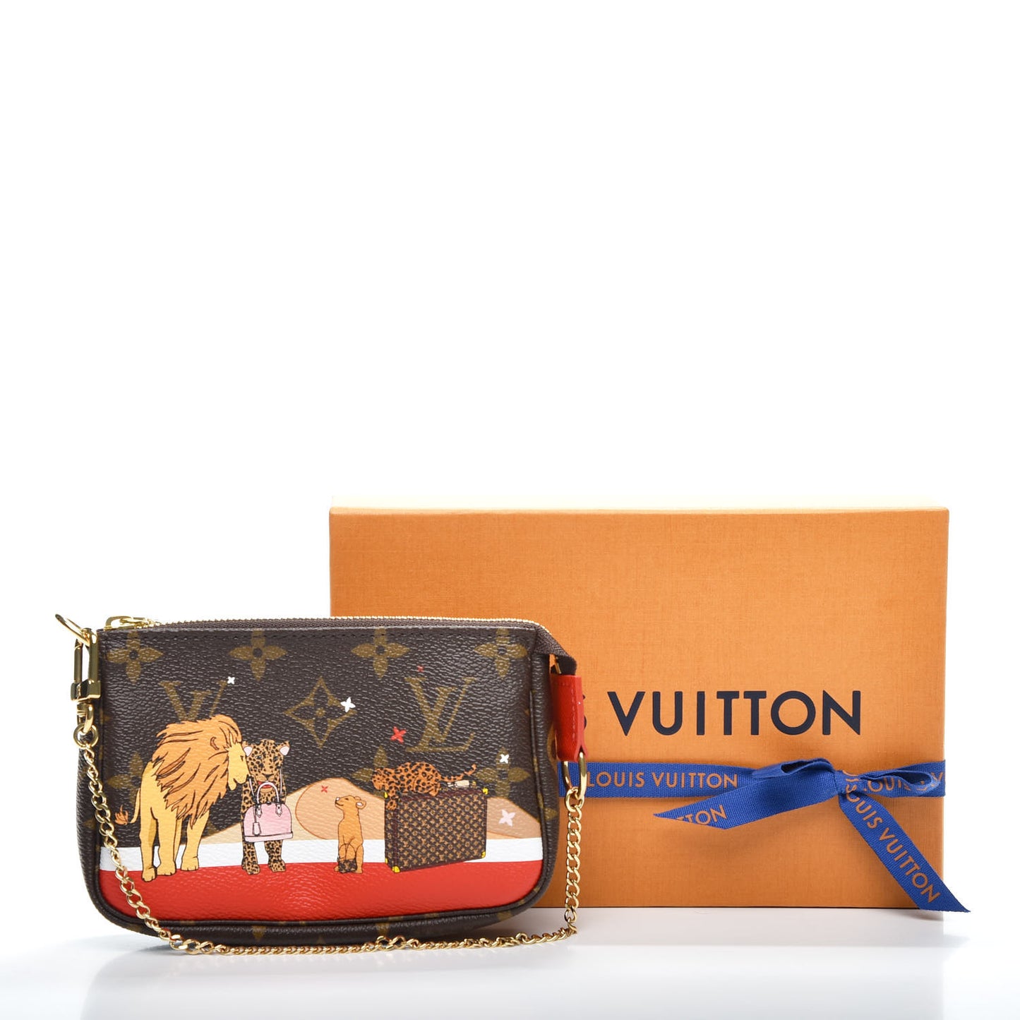 Monogram 2018 Christmas Animation Mini Cats Pochette Accessories