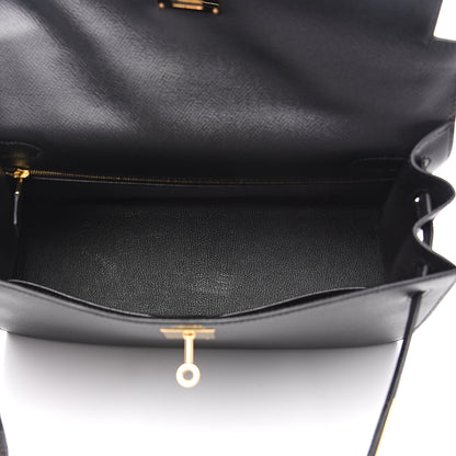 Hermes Epsom Kelly Sellier 32 Black 6 of 9