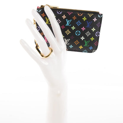 Louis Vuitton Monogram Multicolor Key Pouch Black Grenade 2 of 7