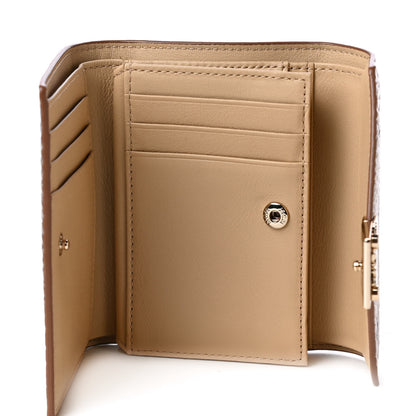 MCM Metallic Visetos Compact Wallet Champagne 4 of 4