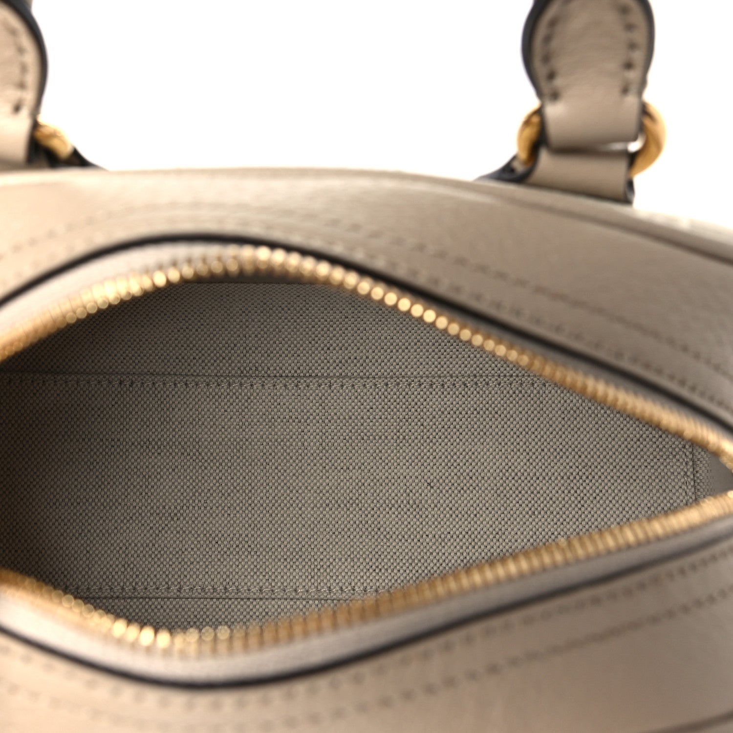 Gucci GG Supreme Monogram Textured Dollar Calfskin Web Mini Ophidia Top Handle Bowler Bag Beige Mystic White Oatmeal 4 of 9
