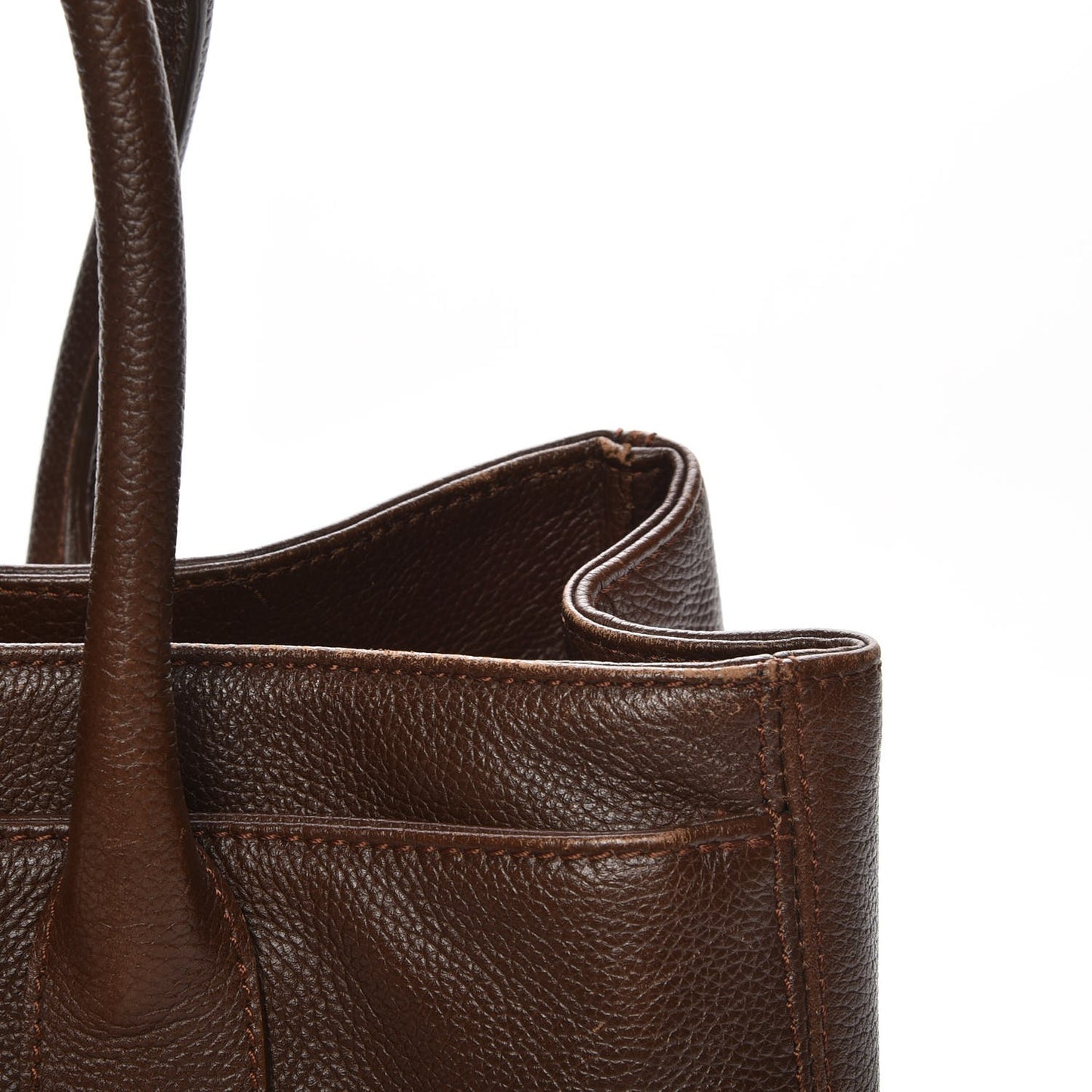 Calfskin Cerf Executive Shopper Tote Brown
