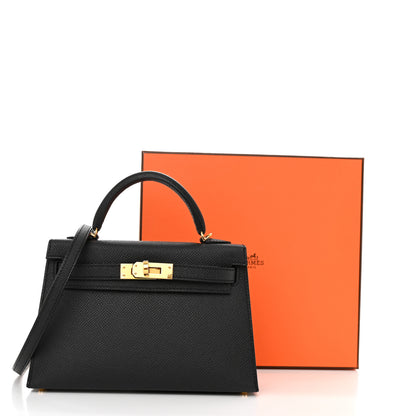 Hermes Epsom Mini Kelly Sellier 20 Black 11 of 11