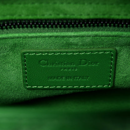 Christian Dior Lambskin Cannage Small Lady Dior Bright Green 6 of 12