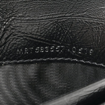 Saint Laurent Crinkled Calfskin Matelasse Monogram Niki Card Holder Black 8 of 8