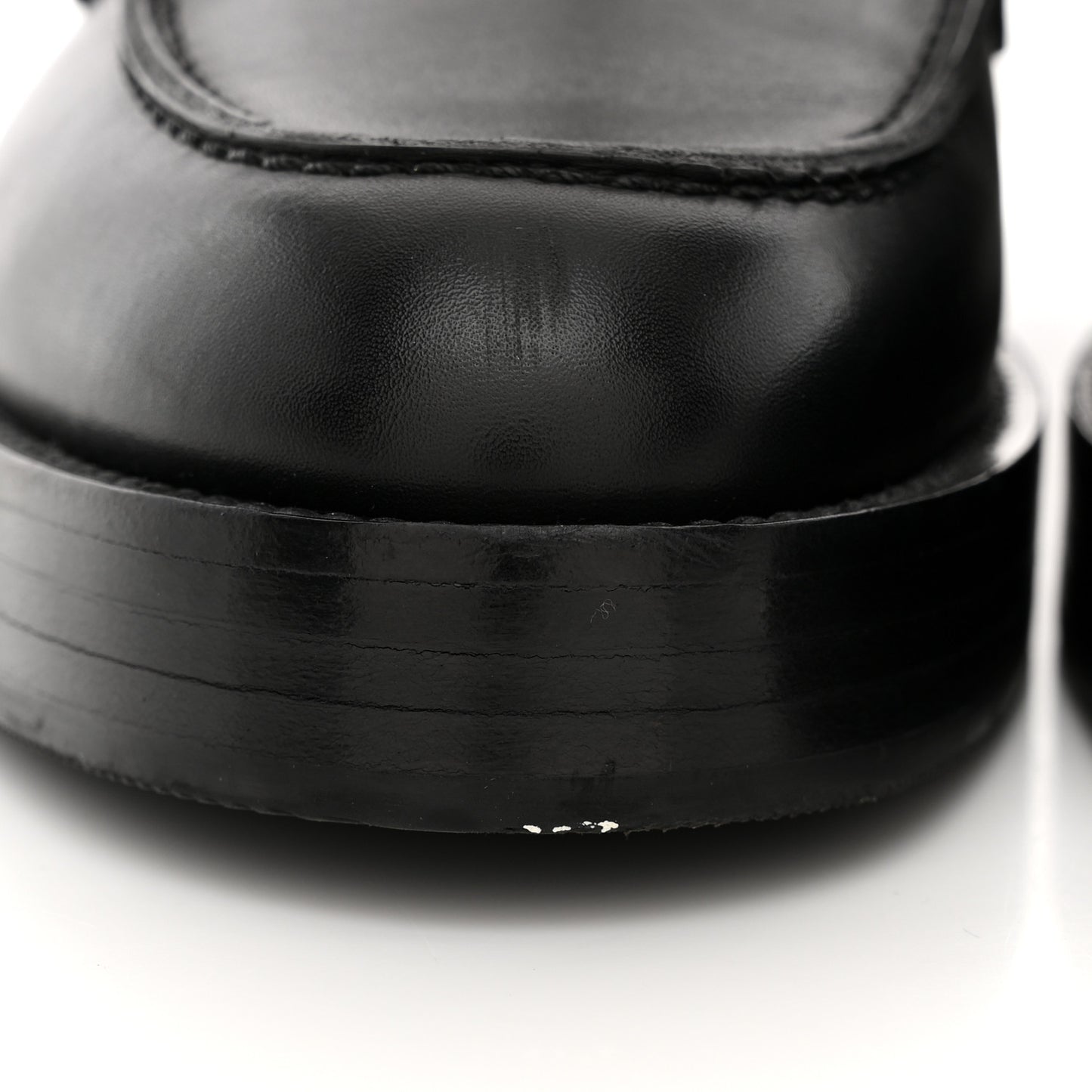 Calfskin Womens Hot Loafer 38 Black