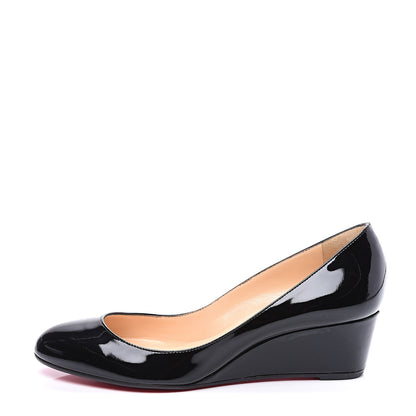 Christian Louboutin Patent Miminette 45 Wedge 38.5 Black 1 of 9
