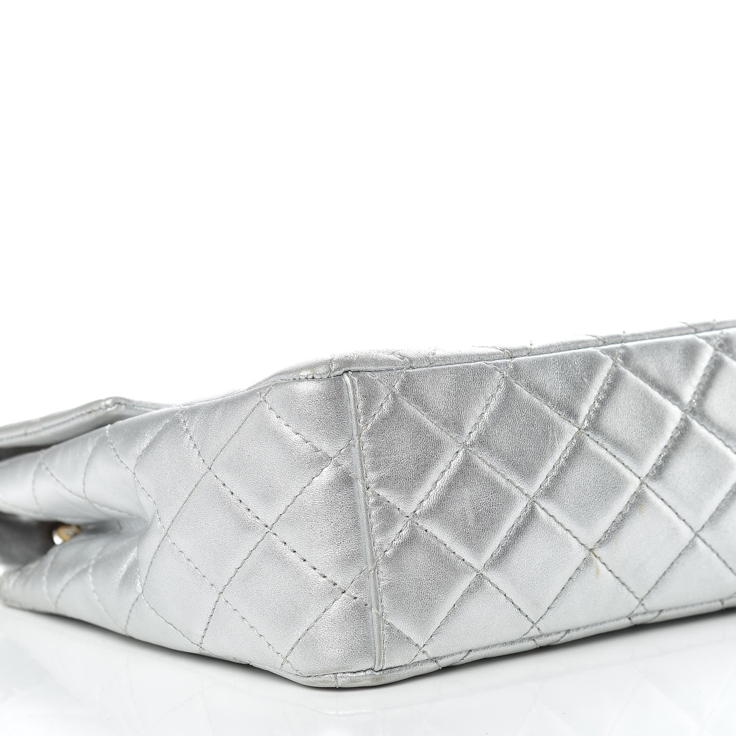 Chanel Metallic Lambskin Quilted Maxi Single Flap Silver 6 of 27