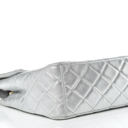 Chanel Metallic Lambskin Quilted Maxi Single Flap Silver 6 of 27