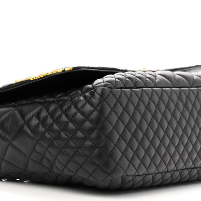 Versace Nappa Quilted Barocco Print Icon Shoulder Bag Black 9 of 11