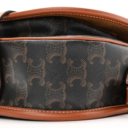 Celine Triomphe Canvas Medium Folco Bag Tan 10 of 10