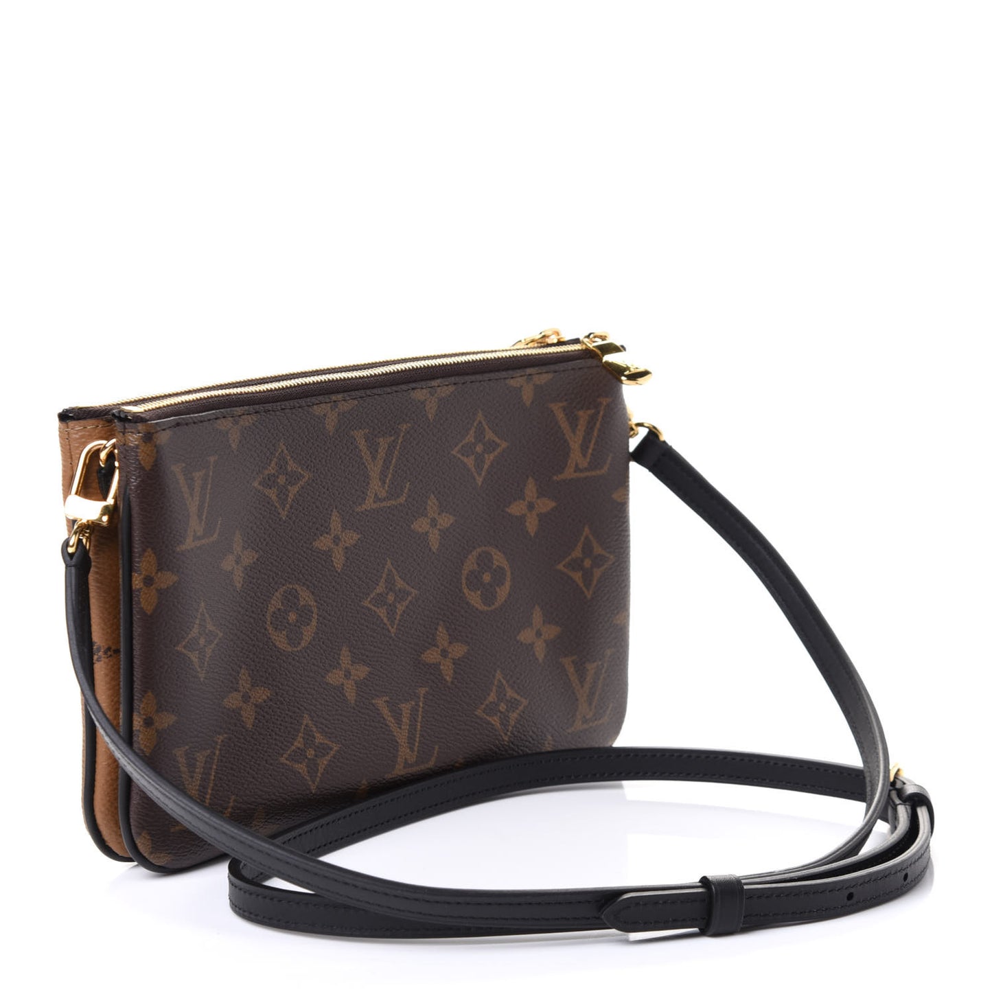Reverse Monogram Giant Double Zip Pochette