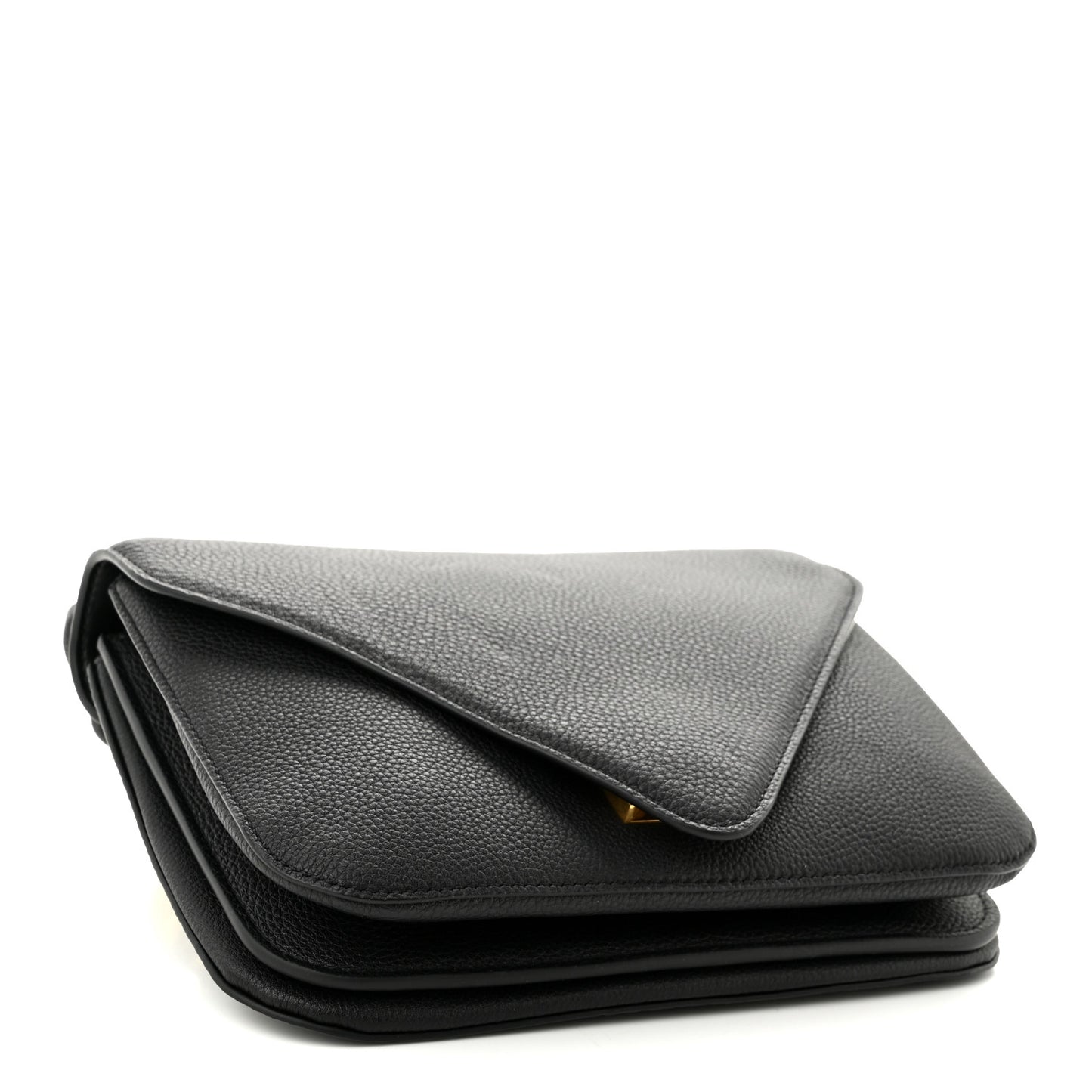 Calfskin Mount Envelope Bag Black