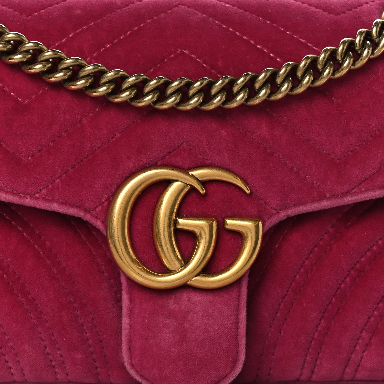 Gucci Velvet Matelasse Small GG Marmont Shoulder Bag Light Raspberry Rose 9 of 11