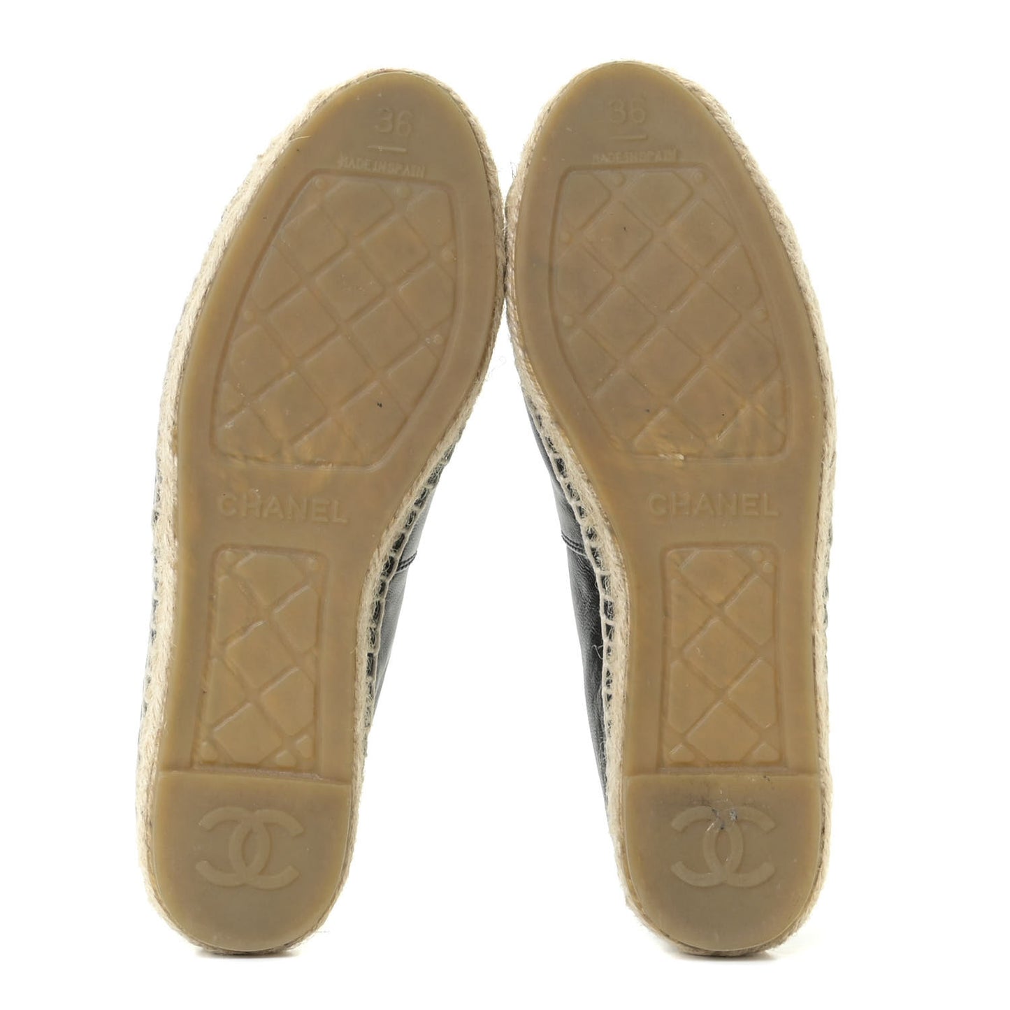 Lambskin CC Espadrilles 36 Black