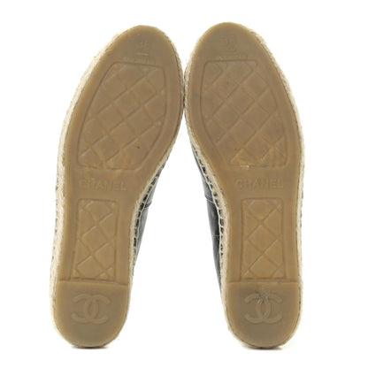 Chanel Lambskin CC Espadrilles 36 Black 12 of 24