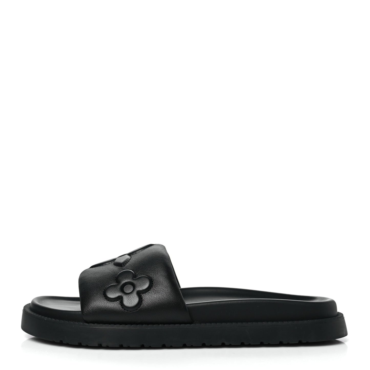 Calfskin LV Shore Flat Comfort Mule 39 Black
