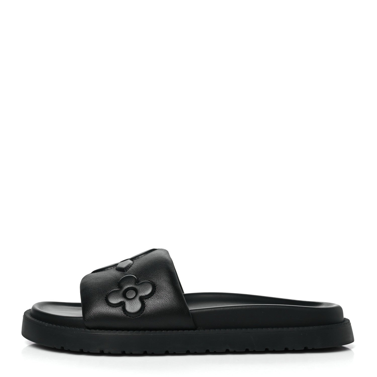 Louis Vuitton Calfskin LV Shore Flat Comfort Mule 39 Black 1 of 10
