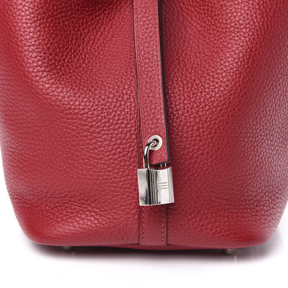 Hermes Taurillon Clemence Picotin Lock 18 PM Rubis 10 of 11