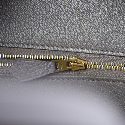 Hermes Togo Birkin 30 Etain 8 of 33