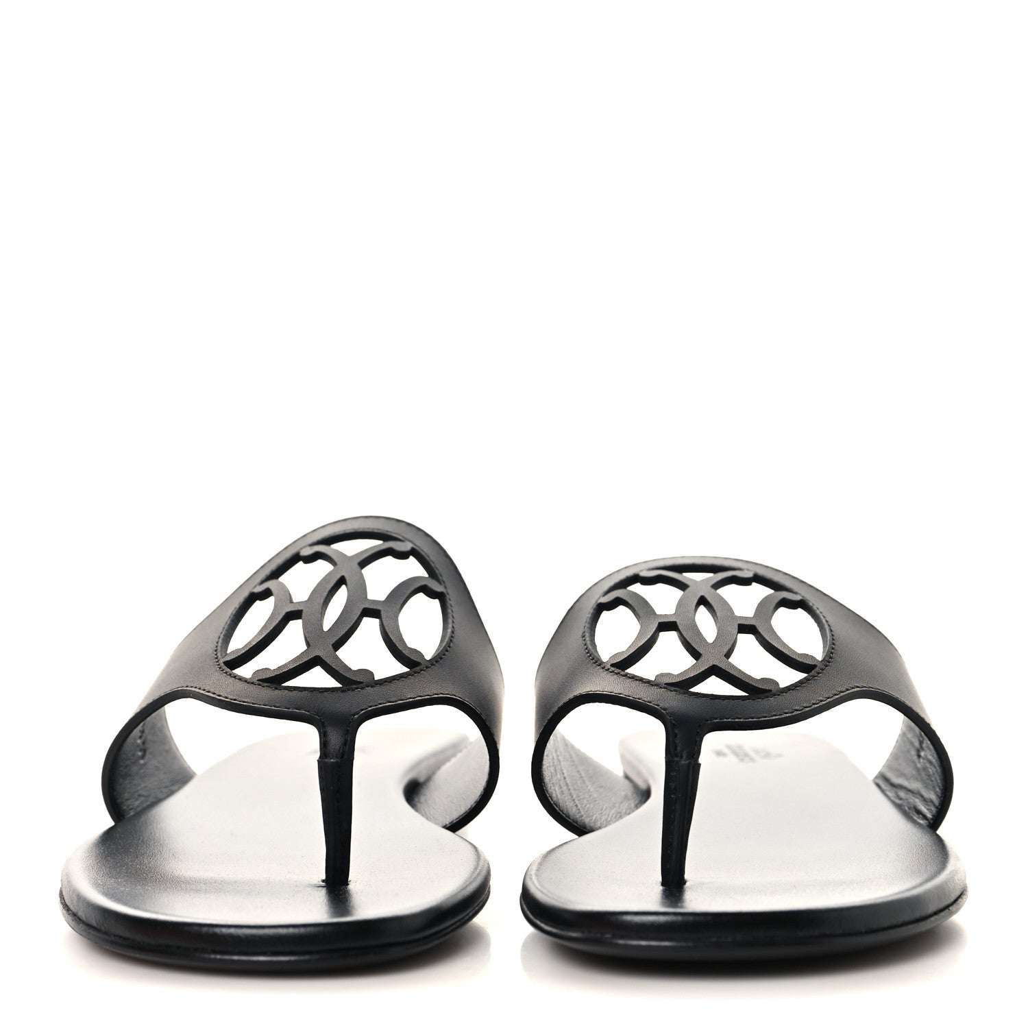 Hermes Calfskin Womens Mage Sandals 38 Black 3 of 10