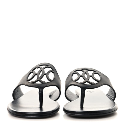 Hermes Calfskin Womens Mage Sandals 38 Black 3 of 10