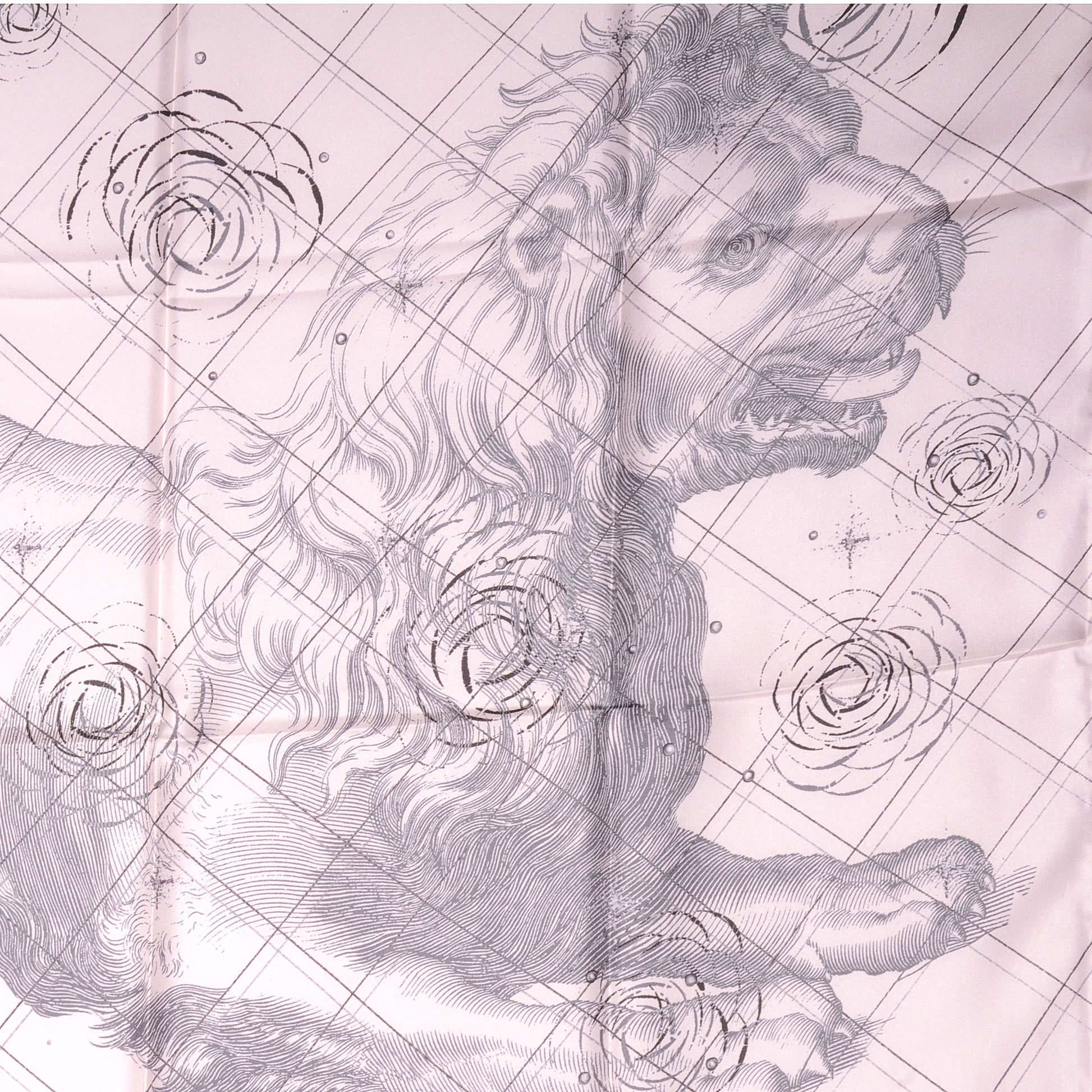 Chanel Silk Lion CC Scarf Light Pink 6 of 9