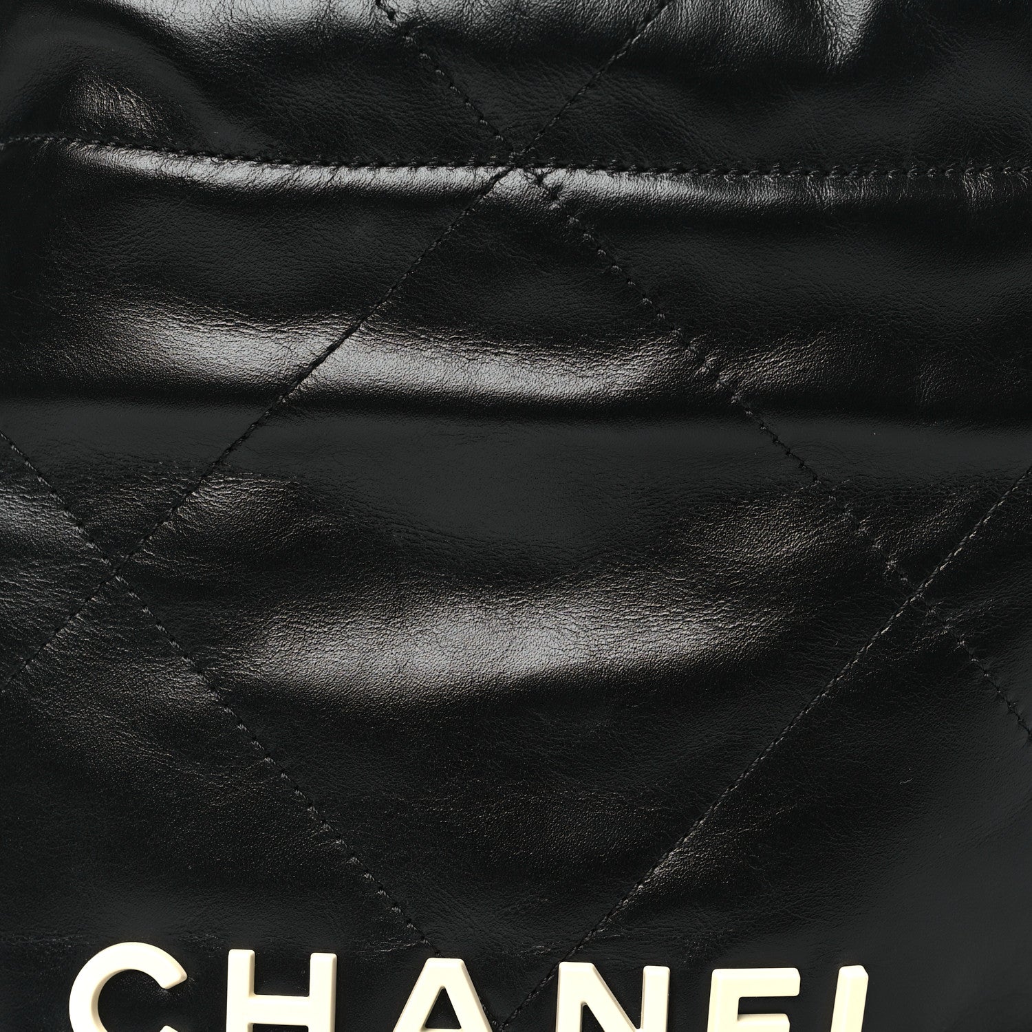 Chanel Shiny Calfskin Quilted Mini Chanel 22 Black White 8 of 10