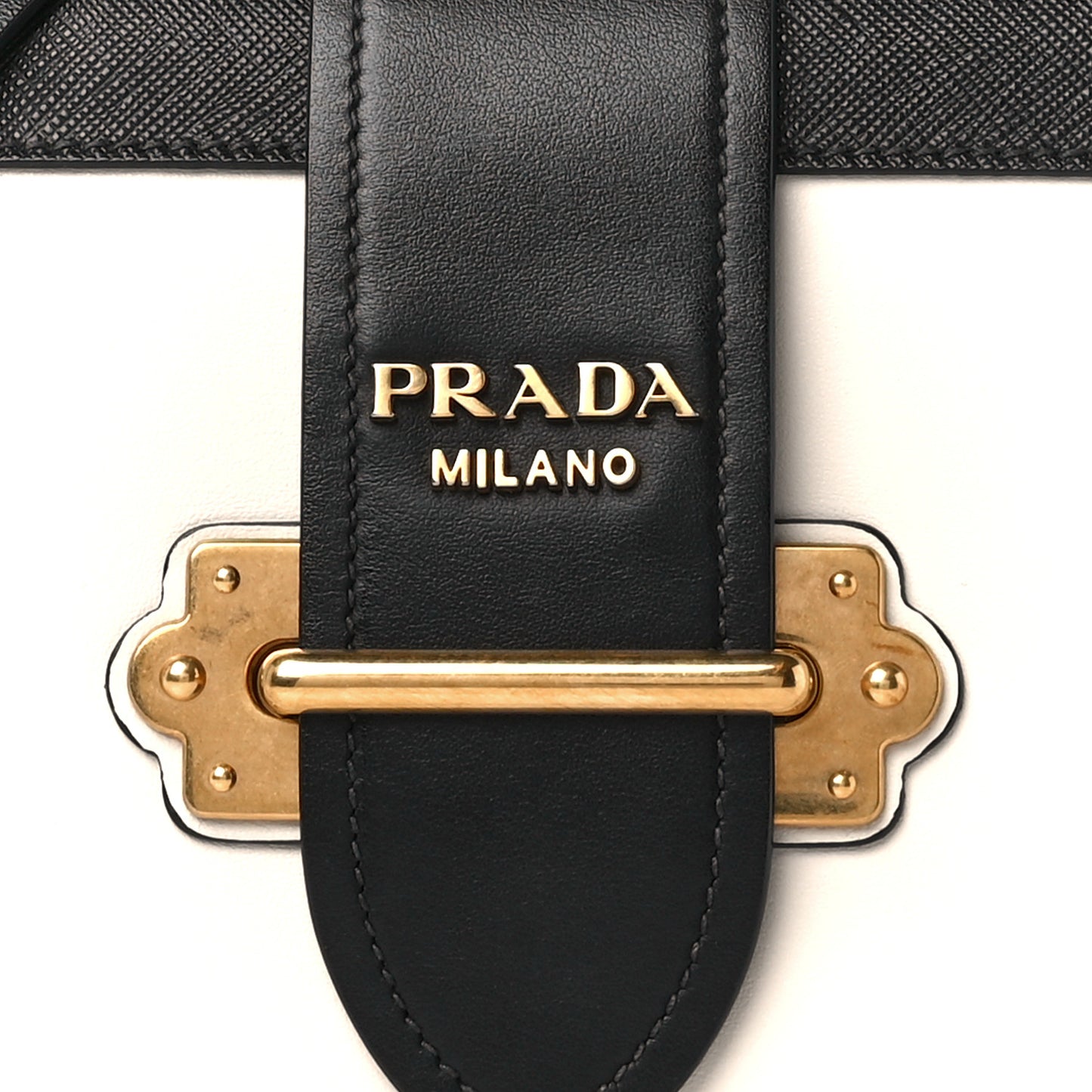 City Calf Saffiano Cahier Bag Talco Black