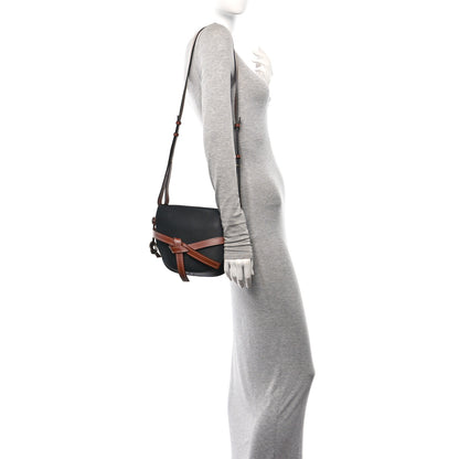 Loewe Grained Calfskin Small Gate Crossbody Bag Pecan Black 2 of 9