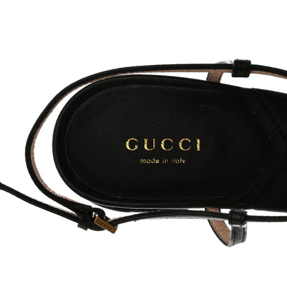 Gucci Nappa Matelasse T-Strap 40mm Sandals 40 Black 6 of 9