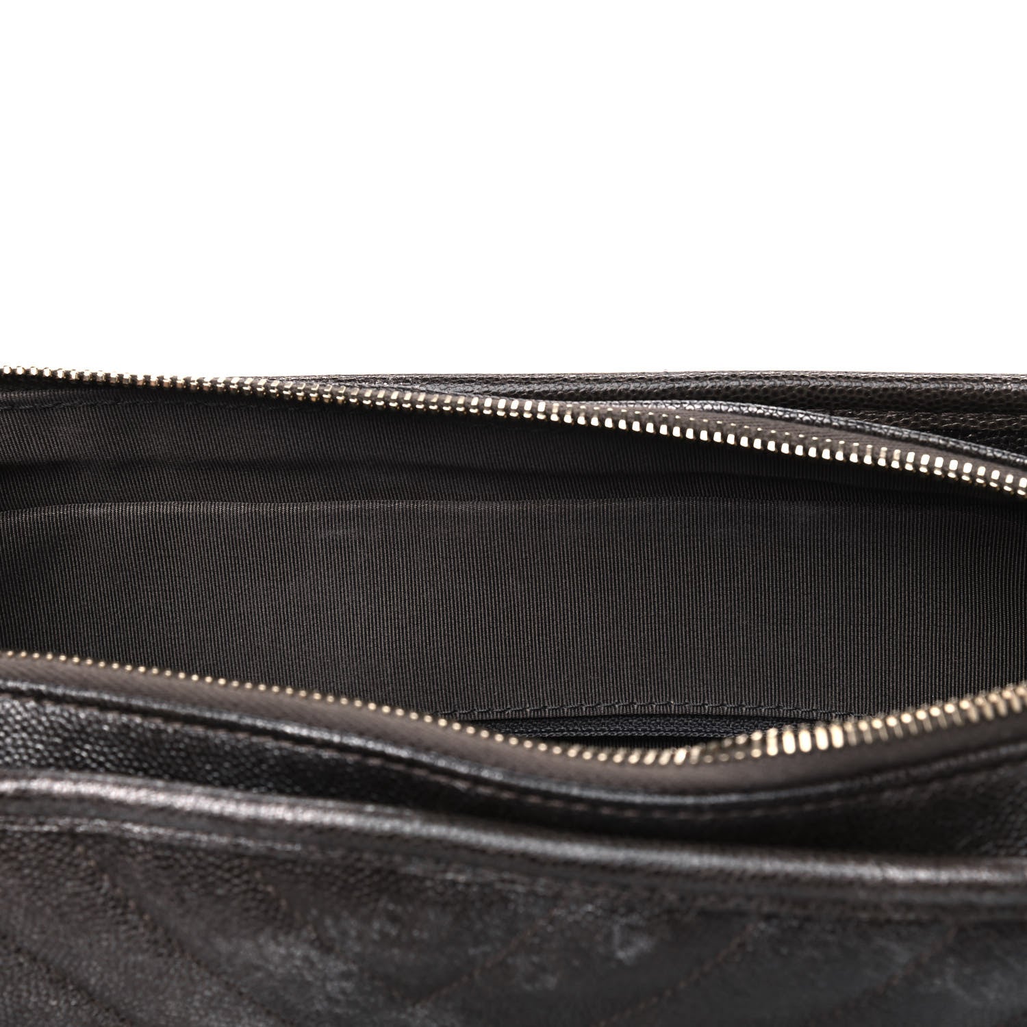Chanel Metallic Caviar Chevron Quilted Medium Gabrielle Hobo Dark Silver Gold 6 of 6