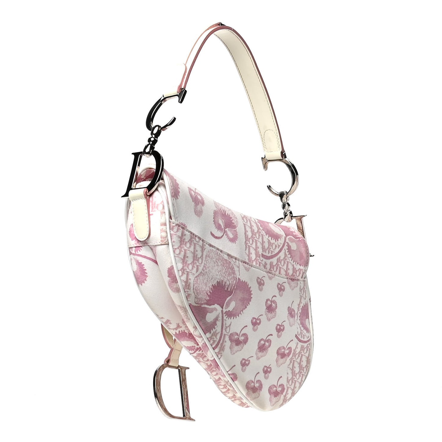 Monogram Floral Saddle Bag Pink