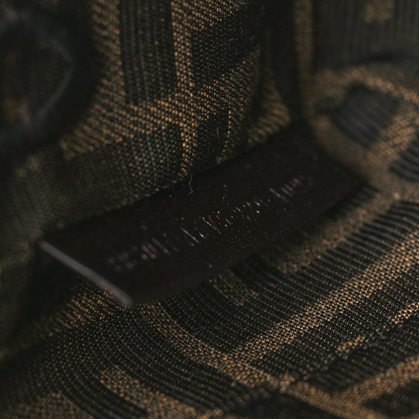 Fabric Jacquard FF 1974 Mini Baguette Tobacco Moro Black