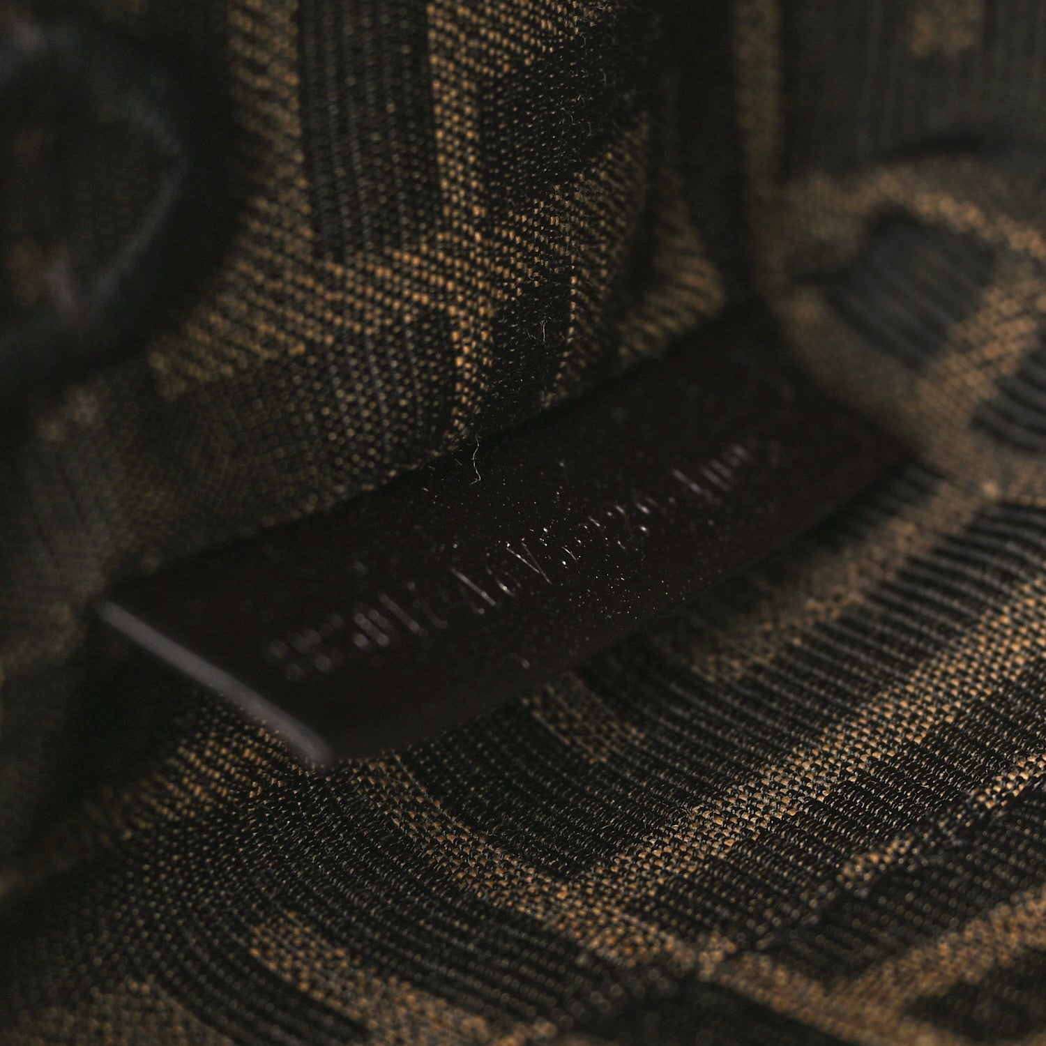 Fendi Fabric Jacquard FF 1974 Mini Baguette Tobacco Moro Black 6 of 10