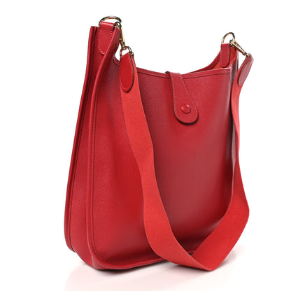 Hermes Courchevel Evelyne GM Rouge Vif 3 of 10