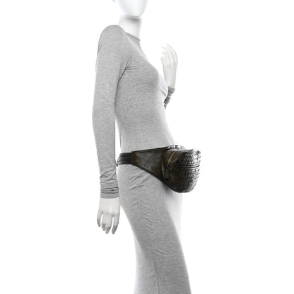 Bottega Veneta Nappa Intrecciato Belt Bag Khaki Black 2 of 14