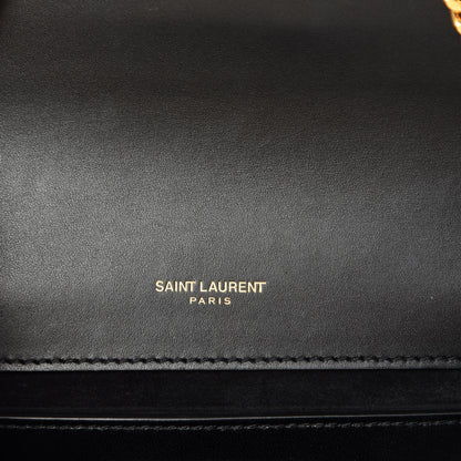 Saint Laurent Smooth Calfskin Small Classic Monogram Kate Tassel Satchel Black 9 of 10