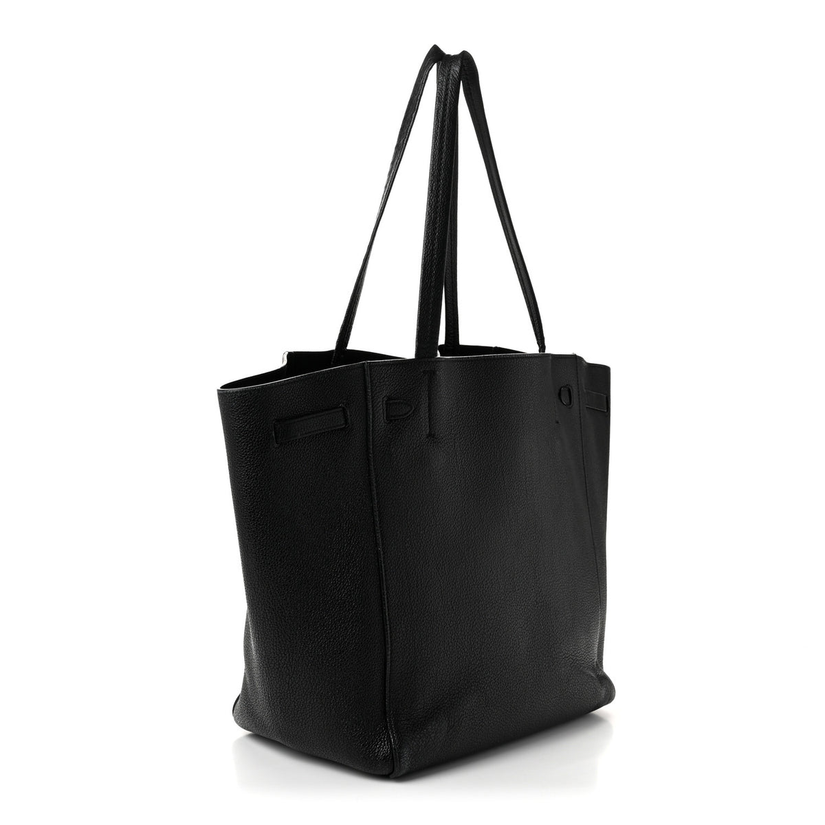 Celine Soft Grained Calfskin Small Belt Cabas Phantom Black 5 of 21